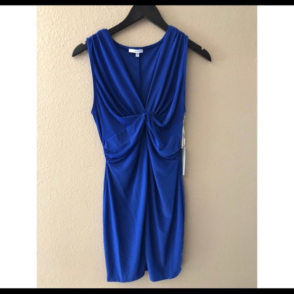 Twist Front Royal Blue Dress - Picture 3 of 3